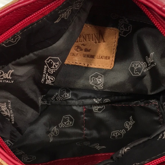 Valentina red & tan leather hobo bag - Picture 8 of 8